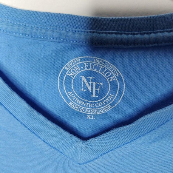 Non Fiction Men's Sky Blue V-Neck SS Tee XL - Picture 4 of 8